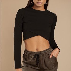 New with tags black crop top!